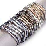 Bohemian Multilayer Cross Leather Bracelet for Women