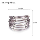 Bohemian Multilayer Cross Leather Bracelet for Women
