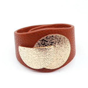 Punk Sun Moon Leather Bracelet Women Charm Wrap Bracelets Bangle Party Jewelry