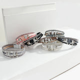 Crystal Beads Charm Leather Bracelets for Women Rhinestone Wrap Bracelet