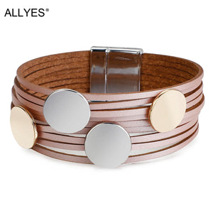 Boho Multilayer Leather Bracelet for Women