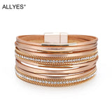 Boho Rhinestone Wrap Bracelet for Women