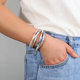 Colorful Braided Leather Bracelet Charm Boho Crystal Beads