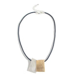 Geometric Heart Circle Choker Necklace Bohemian Charm Leather Pendant