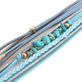 Vintage Natural Stone Leather Bracelet Charm Jewelry
