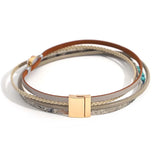 Vintage Evil Eye Leather Bracelet Multilayer Wrap