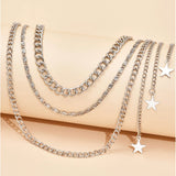 Alloy Multilayer Tassel Star Waist Chain Belt Body Jewelry