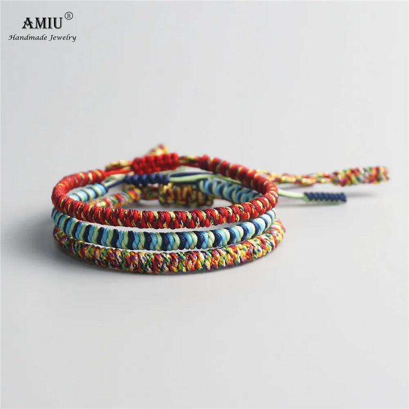 3PCS Tibetan Lucky Charm Bracelets Red Rope Bracelet