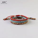 3PCS Tibetan Lucky Charm Bracelets Red Rope Bracelet