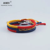 Tibetan Lucky Charm Bracelets Set - Good Luck Knots Rope Bracelet