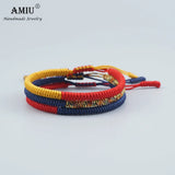 Tibetan Lucky Charm Bracelets Set - Good Luck Knots Rope Bracelet