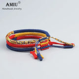 Tibetan Lucky Charm Bracelets Set - Good Luck Knots Rope Bracelet