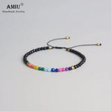 7 Colors Lucky Chakra Natural Stone Bracelet Beads Adjustable Bracelet