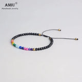 7 Colors Lucky Chakra Natural Stone Bracelet Beads Adjustable Bracelet