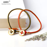 Frosted Plated Red String Bracelets For Couples