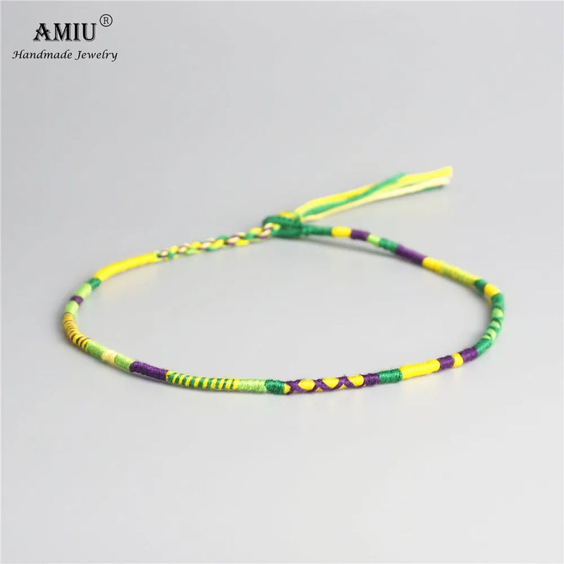 Vintage Woven Cotton Boho Choker Necklace