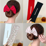 Multicolor Deft Bun Print Headband Hairpin for Women Girl Hair Accessories