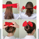 Multicolor Deft Bun Print Headband Hairpin for Women Girl Hair Accessories