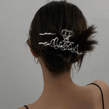 Punk Metal Hair Clips for Women Silver Hair Claws Barrettes Hair Accessories