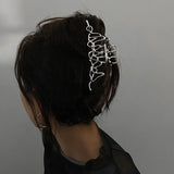 Punk Metal Hair Clips for Women Silver Hair Claws Barrettes Hair Accessories