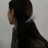 Punk Metal Hair Clips for Women Silver Hair Claws Barrettes Hair Accessories