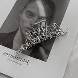 Punk Metal Hair Clips for Women Silver Hair Claws Barrettes Hair Accessories