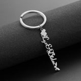 Custom Stainless Steel Name Key Chain DIY Jewelry Gift