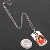 Custom Engraved Heart Pendant Necklace Stainless Steel Chain Jewelry