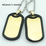 316L Stainless Steel Dog Tags Necklace Pendant Army Dog Tags Jewelry