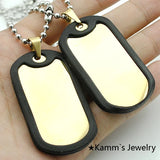 316L Stainless Steel Dog Tags Necklace Pendant Army Dog Tags Jewelry