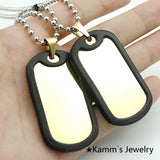 316L Stainless Steel Dog Tags Necklace Pendant Army Dog Tags Jewelry
