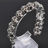 Boys Mens Skulls Link Biker Stainless Steel Bracelet