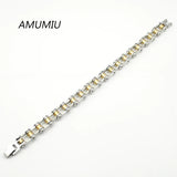 316L Stainless Steel Biker Bicycle Motorcycle Chain Bracelet HZB043
