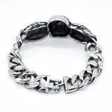 316L Stainless Steel Huge Skull Bracelet Biker Punk Jewelry