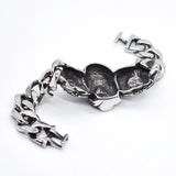 316L Stainless Steel Huge Skull Bracelet Biker Punk Jewelry