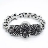 316L Stainless Steel Huge Skull Bracelet Biker Punk Jewelry