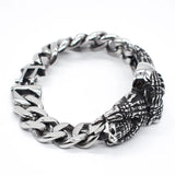 316L Stainless Steel Huge Skull Bracelet Biker Punk Jewelry
