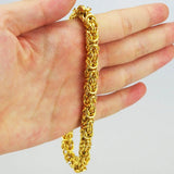 7mm Men Byzantine Stainless Steel Chain Link Bracelet