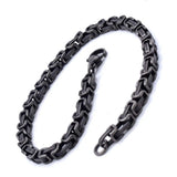 Punk Byzantine Chain Bracelet Men Stainless Steel Jewelry B096