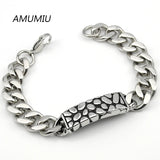 Stainless Steel Pop Punk Style Chain Bracelet Men HB037