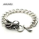 Stainless Steel Dragon Bracelet Biker's Jewelry HZB047