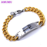 Stainless Steel Couples Bracelet Charm Bangle ID