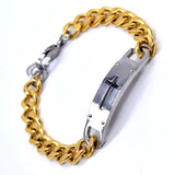 Stainless Steel Couples Bracelet Charm Bangle ID