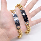 Stainless Steel Couples Bracelet Charm Bangle ID