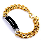 Stainless Steel Couples Bracelet Charm Bangle ID