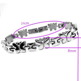 Butterfly Women Bracelets Stainless Steel ID Bracelet for Men