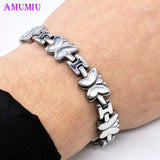 Butterfly Women Bracelets Stainless Steel ID Bracelet for Men