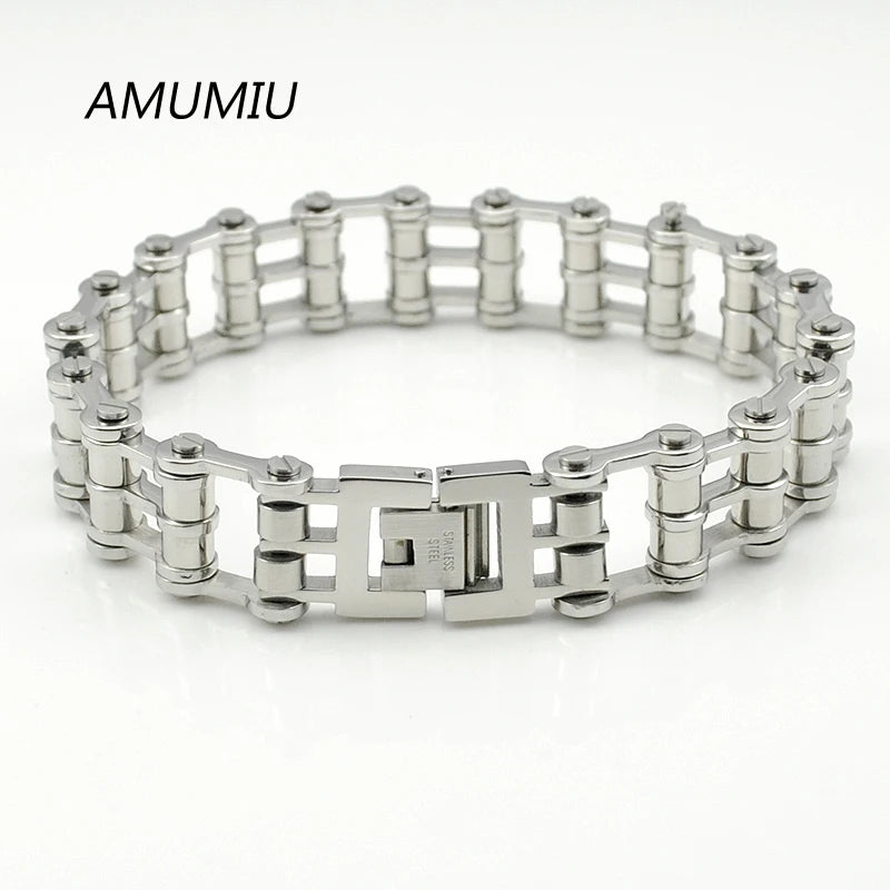 PUNK Biker Stainless Steel Chain Bracelet