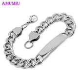 Stainless Steel ID Bracelet Chain Link B087