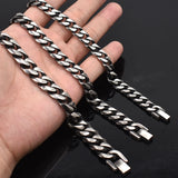 Stainless Steel Men Bracelet Cuban Links & Chains Bangle Accessory